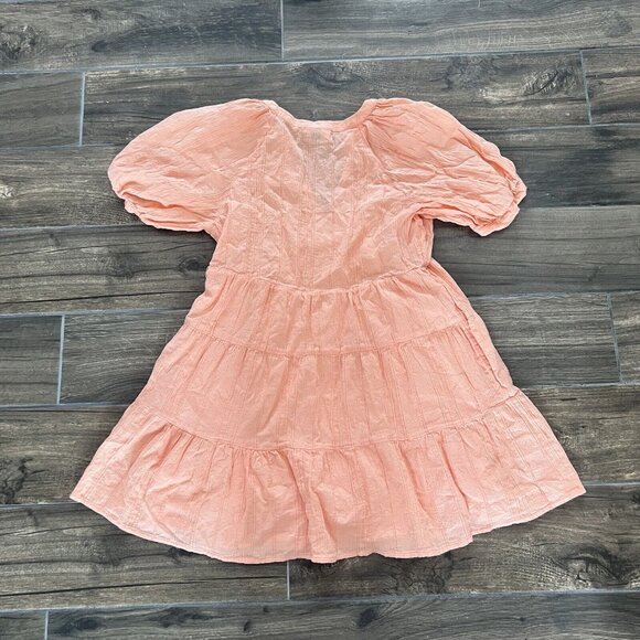 Universal Thread Peach Tiered Dress Size Small - Picture 2 of 5